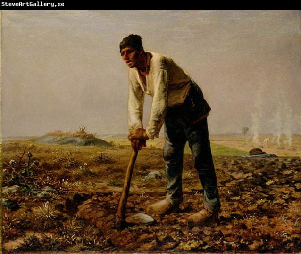 Jean-Franc Millet Man with a hoe